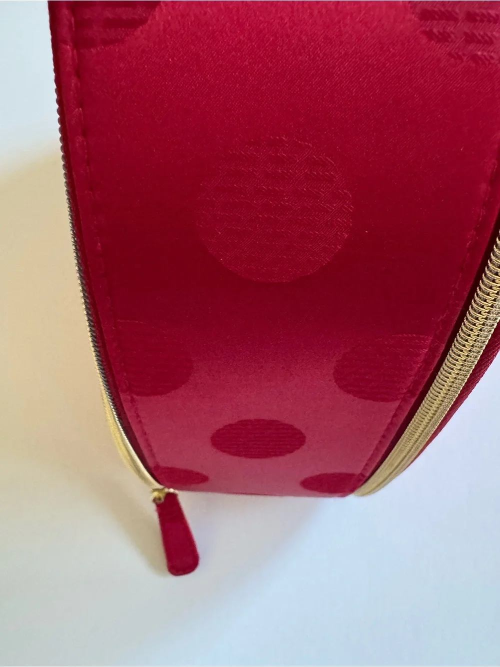 Women's Pink Polka Dot Neoprene Cosmetic Pouch